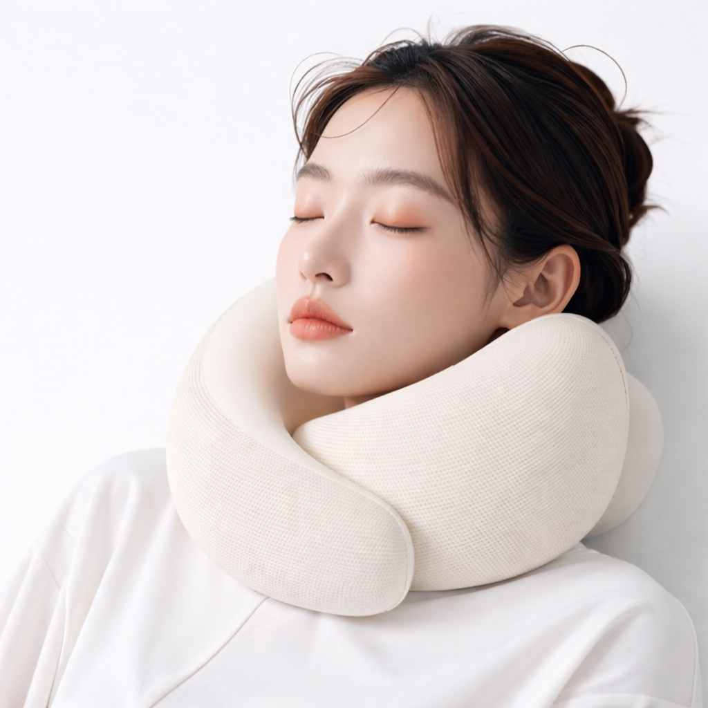 Ergonomic Memory Foam Travel Neck Pillow